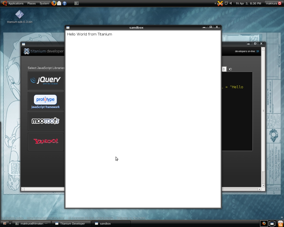 Rich CrossPlatform Desktop Applications Using OpenSource Titanium