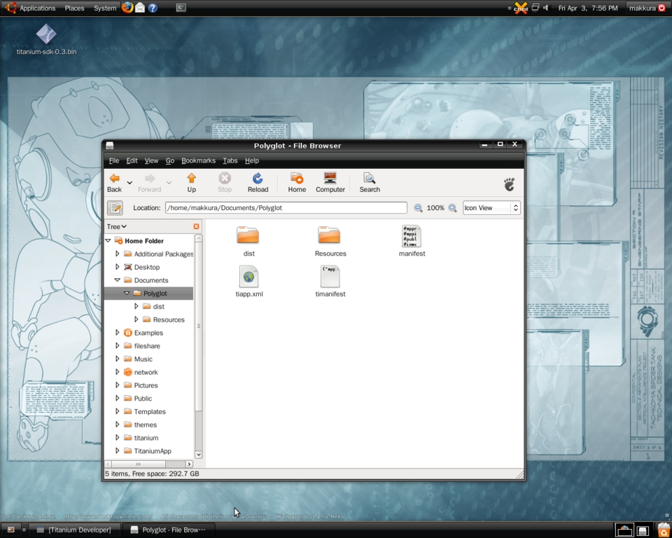 Rich CrossPlatform Desktop Applications Using OpenSource Titanium