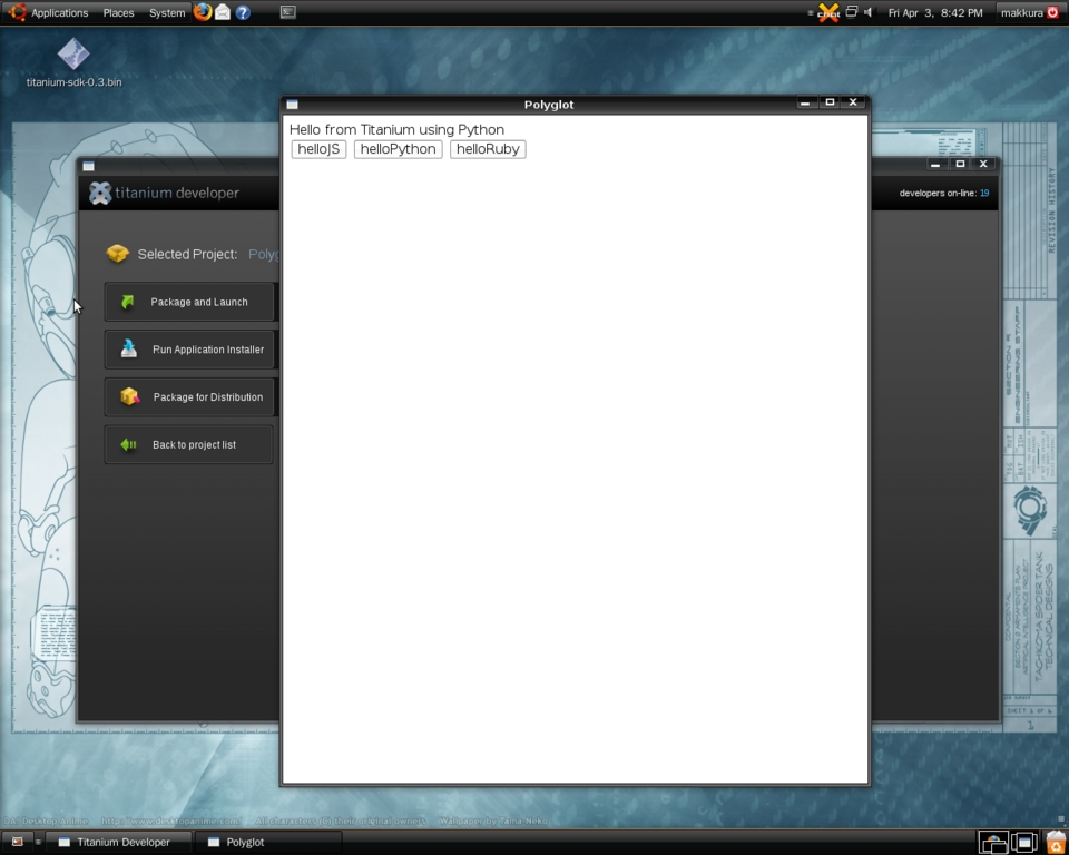 Rich CrossPlatform Desktop Applications Using OpenSource Titanium